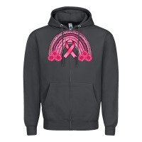 Smoke breast cancer rainbow Zipper Hoodie - AdoDesignShop