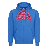 True Royal breast cancer rainbow Zipper Hoodie - AdoDesignShop
