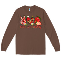 Chestnut peace love strawberry Long Sleeve Tee - Artiststas