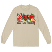 Mushroom peace love strawberry Long Sleeve Tee - Artiststas