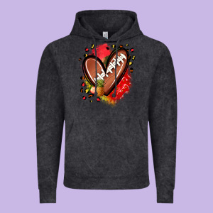 Fruits And Football Heart Vintage Hoodie Designed By Zillion Design Studio