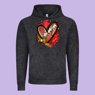 Fruits And Football Heart Vintage Hoodie Designed By Zillion Design Studio