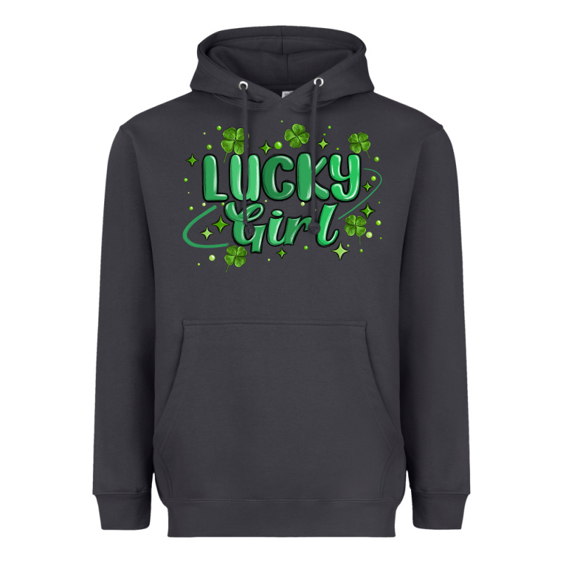 Lucky Girl Heavyweight Hoodie by MaliasSmallBusiness | Teevron
