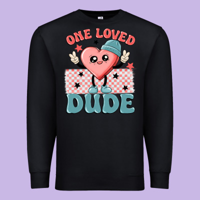 One Loved Dude Premium Sweatshirt Designed By Maliassmallbusiness