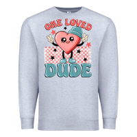 Heather Grey one loved dude Premium Sweatshirt - MaliasSmallBusiness