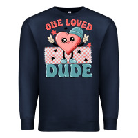 Navy one loved dude Premium Sweatshirt - MaliasSmallBusiness