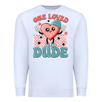 White one loved dude Premium Sweatshirt - MaliasSmallBusiness