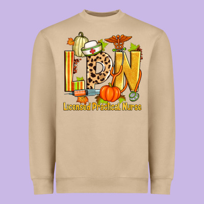 Fall Lpn Licensed Practical Nurse Heavyweight Sweatshirt Designed By Zillion Design Studio