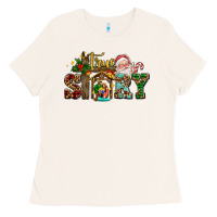Bone true story jesus and mary wıth santa Ladies Tee - AdoDesignShop