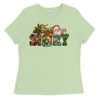 Matcha true story jesus and mary wıth santa Ladies Tee - AdoDesignShop
