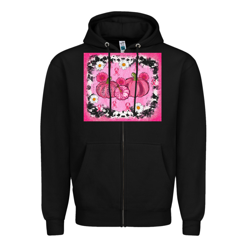 Breast Cancer Pumpkins Zipper Hoodie by AdoDesignShop | Teevron