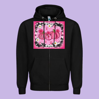 Breast Cancer Pumpkins Zipper Hoodie Designed By Adodesignshop