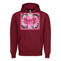 Burgundy breast cancer pumpkins Zipper Hoodie - AdoDesignShop