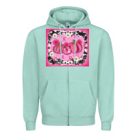 Seafoam breast cancer pumpkins Zipper Hoodie - AdoDesignShop