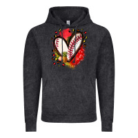 Vintage Black fruits and baseball heart Vintage Hoodie - Zillion Design Studio