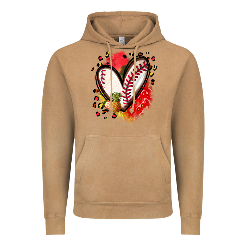 Fruits And Baseball Heart Vintage Hoodie by Zillion Design Studio | Teevron
