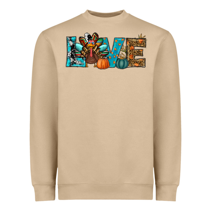 Love Thanksgivings Turkey Heavyweight Sweatshirt by RanaPortraitStore | Teevron