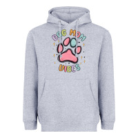 Heather Grey dog mom vibes Heavyweight Hoodie - MaliasSmallBusiness