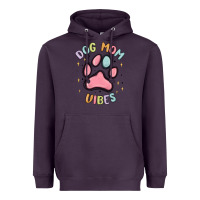 Plum dog mom vibes Heavyweight Hoodie - MaliasSmallBusiness