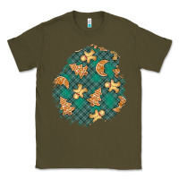 Army Green christmas gingerbread cookies patch Classic Tee - BundleAndBundleShop