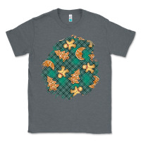 Charcoal Heather christmas gingerbread cookies patch Classic Tee - BundleAndBundleShop