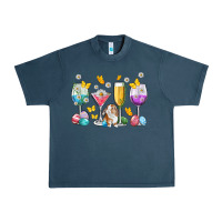 Midnight Navy Easter wine glasses Easter Day Urban Heavy Tee - Neo Western