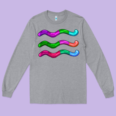 Worm Jelly Long Sleeve Tee Designed By Adodesignshop