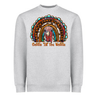 Heather Grey gobble till you wobble thanksgiving rainbow Heavyweight Sweatshirt - RanaPortraitStore