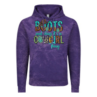 Cloud Purple boots and bling its a cowgirl thing Vintage Hoodie - texasbilliewilder