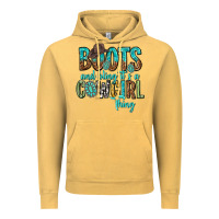 Vintage Mustard boots and bling its a cowgirl thing Vintage Hoodie - texasbilliewilder