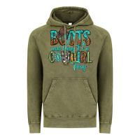 Vintage Olive boots and bling its a cowgirl thing Vintage Hoodie - texasbilliewilder