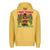 Antique Gold i want tequila little time with you Premium Hoodie - LillyAllenDesigns
