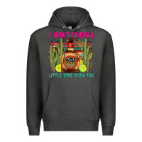 Charcoal Heather i want tequila little time with you Premium Hoodie - LillyAllenDesigns