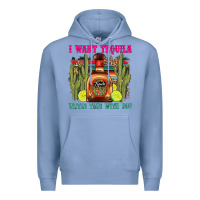 Colony Blue i want tequila little time with you Premium Hoodie - LillyAllenDesigns