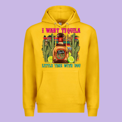 I Want Tequila Little Time With You Premium Hoodie Designed By Lillyallendesigns