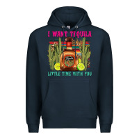 Navy i want tequila little time with you Premium Hoodie - LillyAllenDesigns
