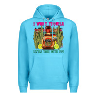 Ocean Blue i want tequila little time with you Premium Hoodie - LillyAllenDesigns