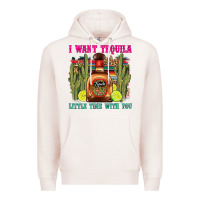 Pale Pink i want tequila little time with you Premium Hoodie - LillyAllenDesigns