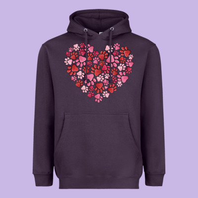 Dog Valentine Heavyweight Hoodie Designed By Maliassmallbusiness