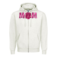 Oatmeal Heather breast cancer mom sunflower Zipper Hoodie - AdoDesignShop