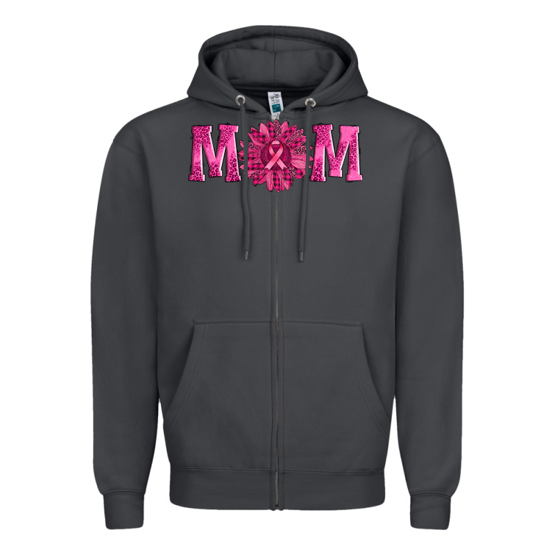 Breast Cancer Mom Sunflower Zipper Hoodie by AdoDesignShop | Teevron