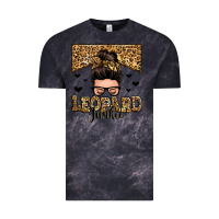 Cloud Black leopard junkie messy bun Vintage Tee - Zillion Design Studio