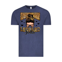 Vintage Denim leopard junkie messy bun Vintage Tee - Zillion Design Studio