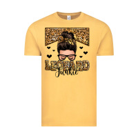 Vintage Mustard leopard junkie messy bun Vintage Tee - Zillion Design Studio