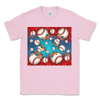Bubblegum Pink baseball paisley and jean pattern Classic Tee - JahusDesignShop