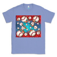 Colony Blue baseball paisley and jean pattern Classic Tee - JahusDesignShop
