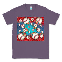 Lavender baseball paisley and jean pattern Classic Tee - JahusDesignShop