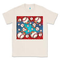 Natural baseball paisley and jean pattern Classic Tee - JahusDesignShop