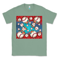 Sage baseball paisley and jean pattern Classic Tee - JahusDesignShop