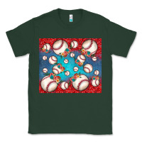 Sports Green baseball paisley and jean pattern Classic Tee - JahusDesignShop